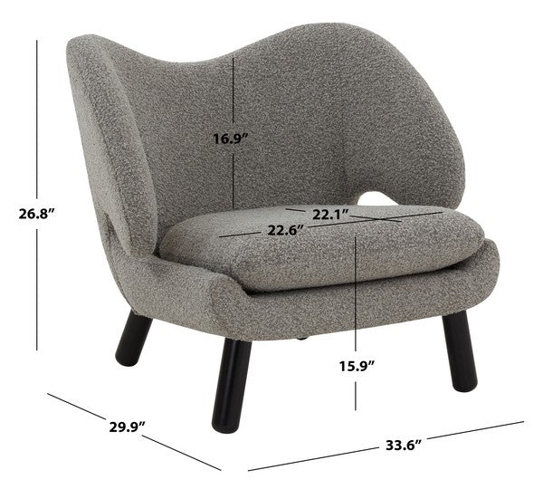 Safavieh Felicia Contemporary Chair - Light Gray - Image 3