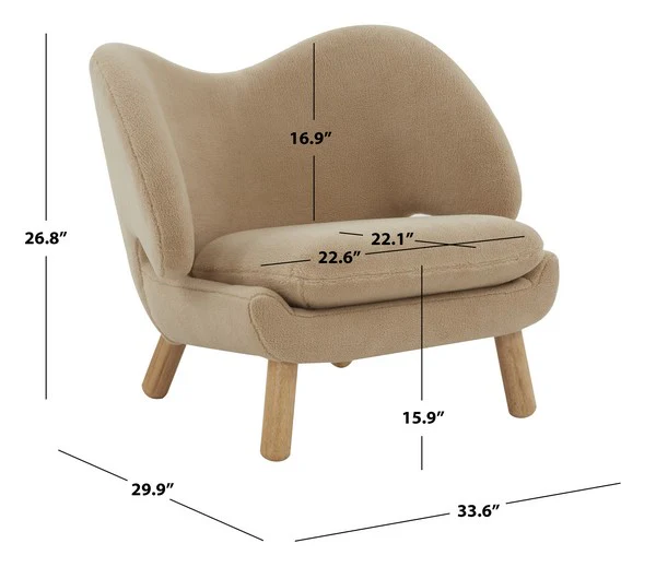 Safavieh Felicia Contemporary Chair - Tan - Image 3