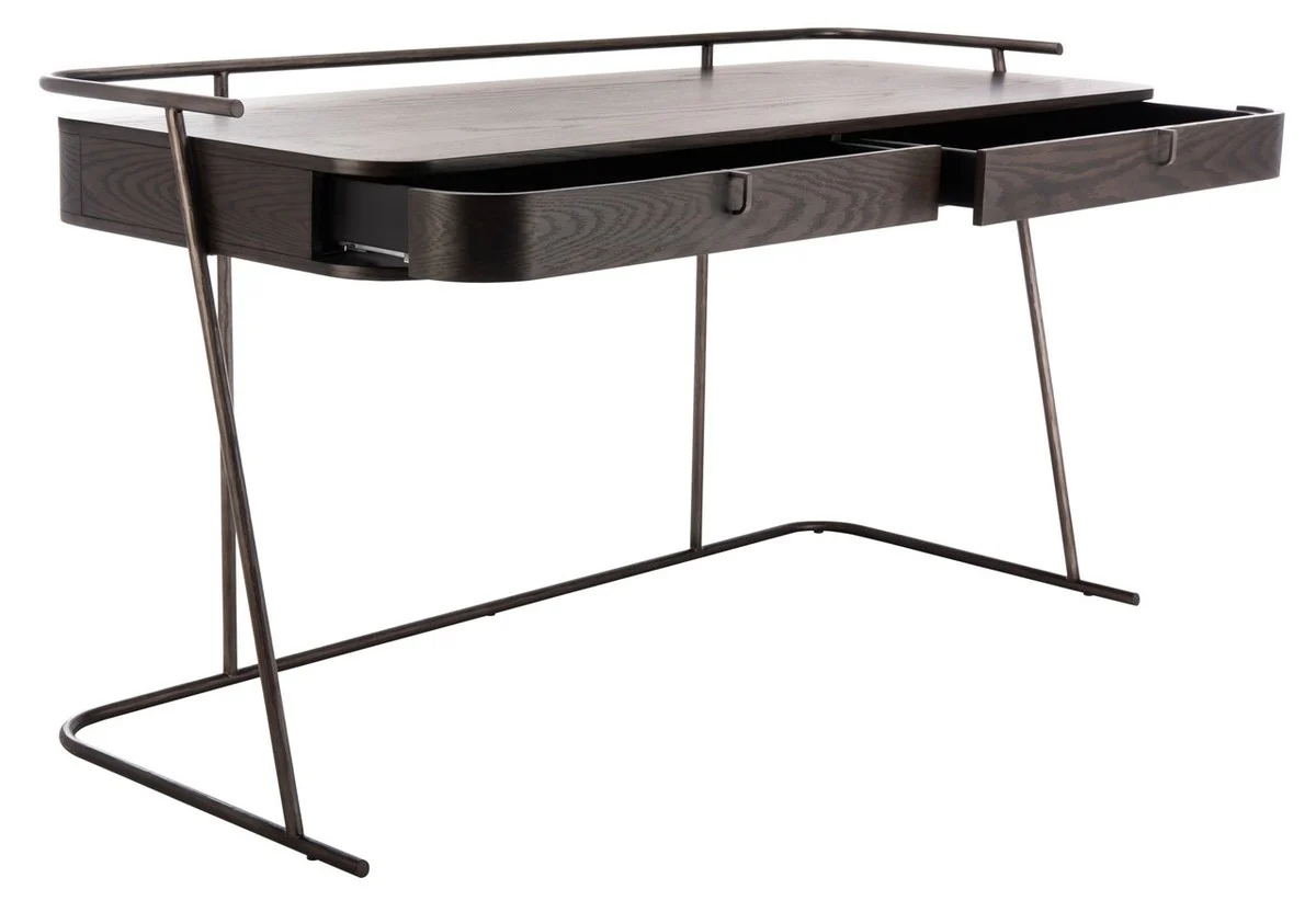 Safavieh Ferrell Modern Wood Desk - Dark Walnut - Image 3