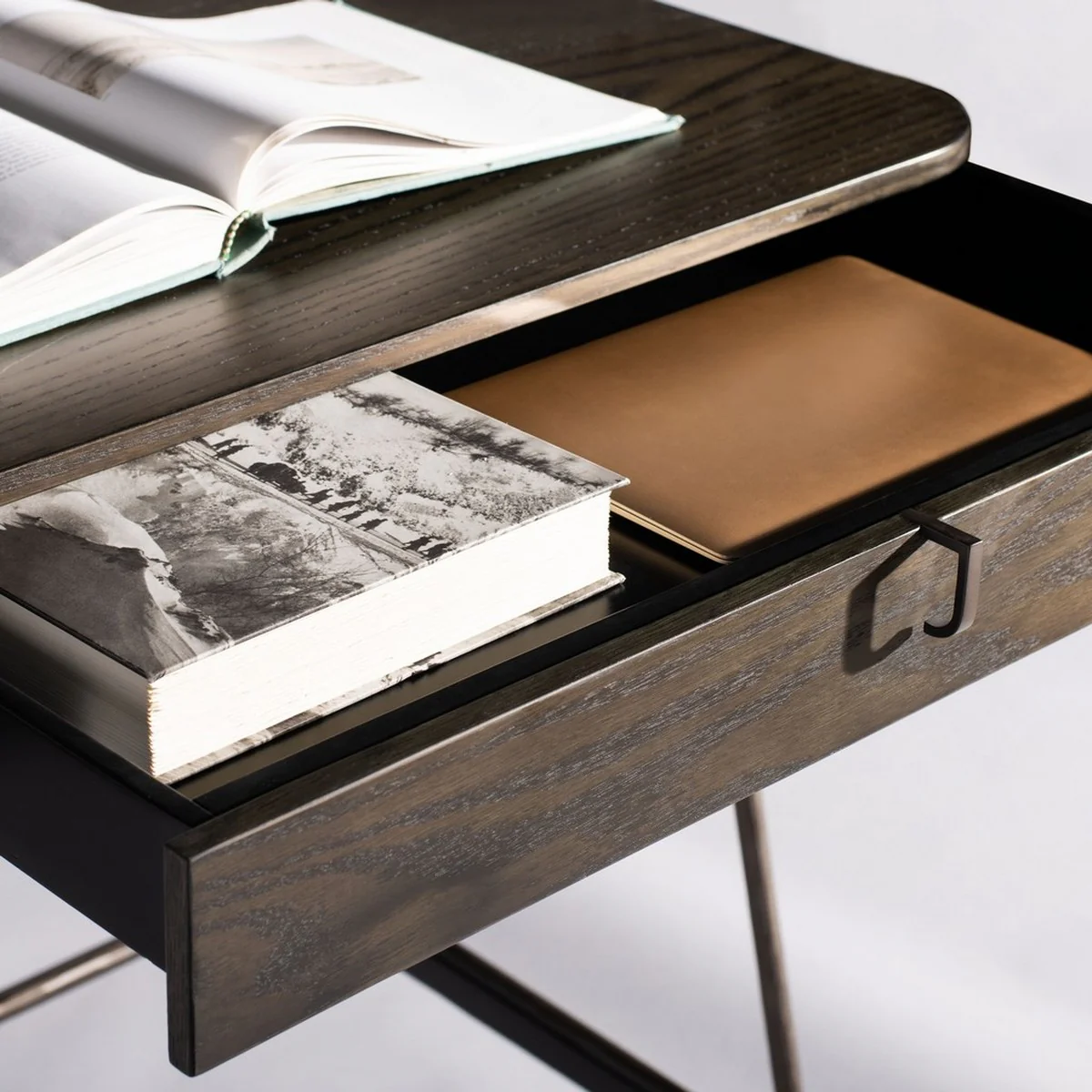 Safavieh Ferrell Modern Wood Desk - Dark Walnut - Image 5