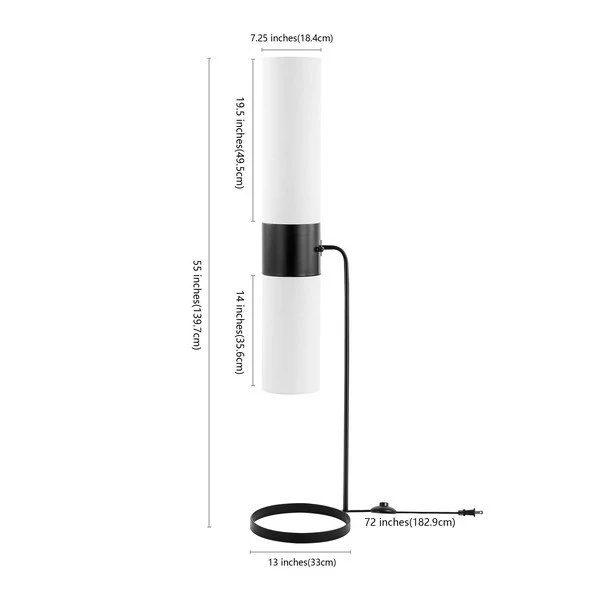 Safavieh Fierro Floor Lamp - Matte Black - Image 3