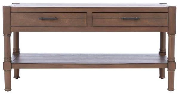 Safavieh Filbert 2 Drawer Coffee Table - Brown - Image 2