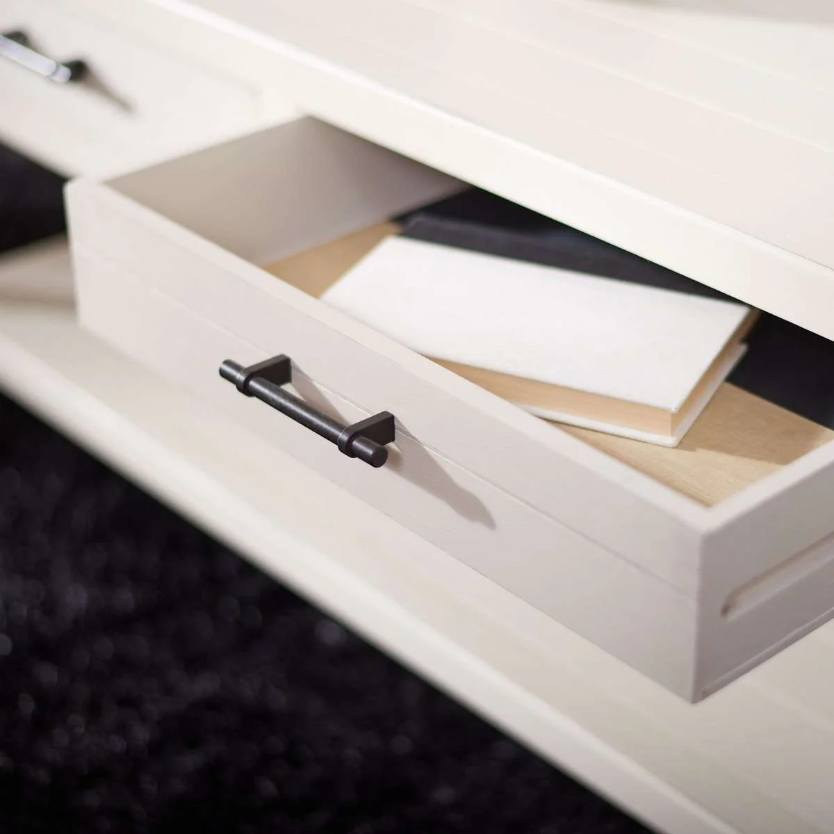 Safavieh Filbert 2 Drawer Coffee Table - Distressed White - Image 4