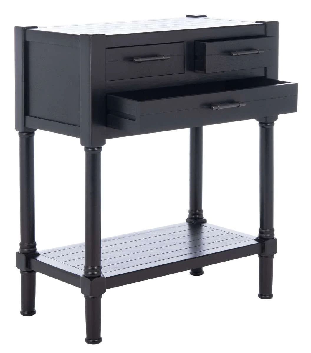 Safavieh Filbert 3 Drawer Console Table - Black - Image 3