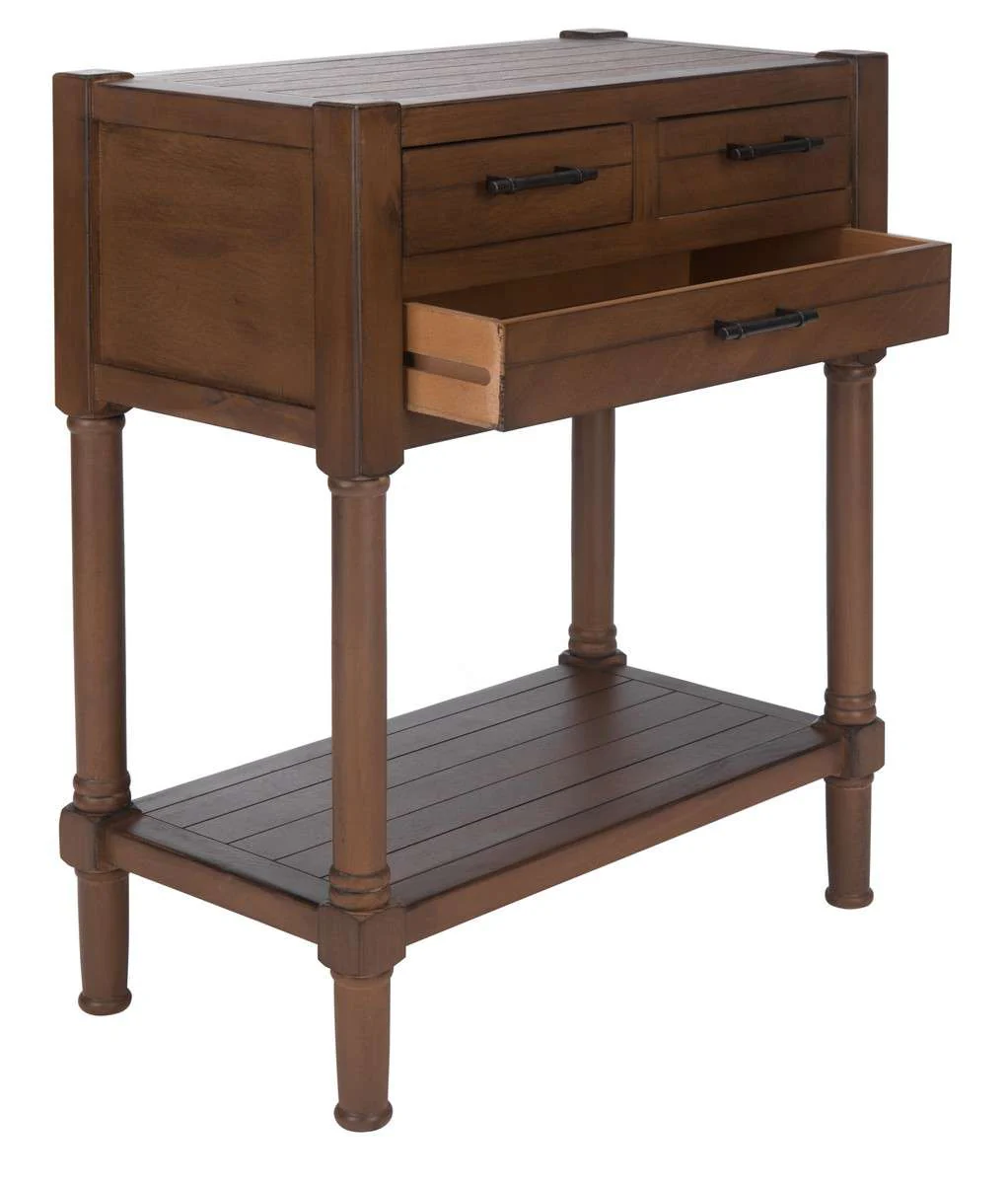 Safavieh Filbert 3 Drawer Console Table - Brown - Image 3