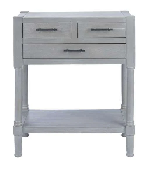 Safavieh Filbert 3 Drawer Console Table - White Washed Gray - Image 2