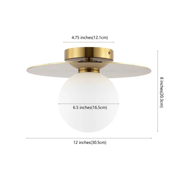 Safavieh Finlay Flush Mount - Painted Gold - Image 3