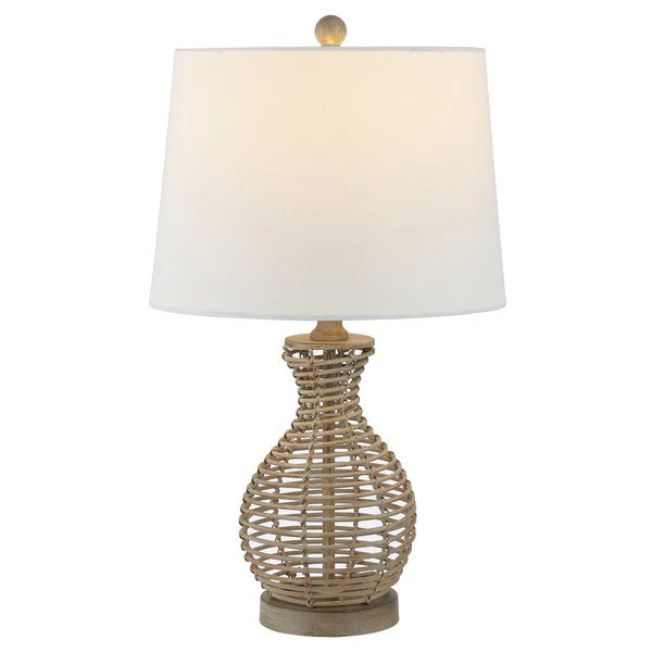 Safavieh Flora Seagrass Table Lamp - Grey - Image 2