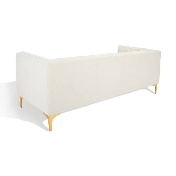 Safavieh Florentino Tufted Velvet Sofa - Creme - Image 5