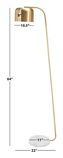 Safavieh Foley Floor Lamp - Brass - Image 3