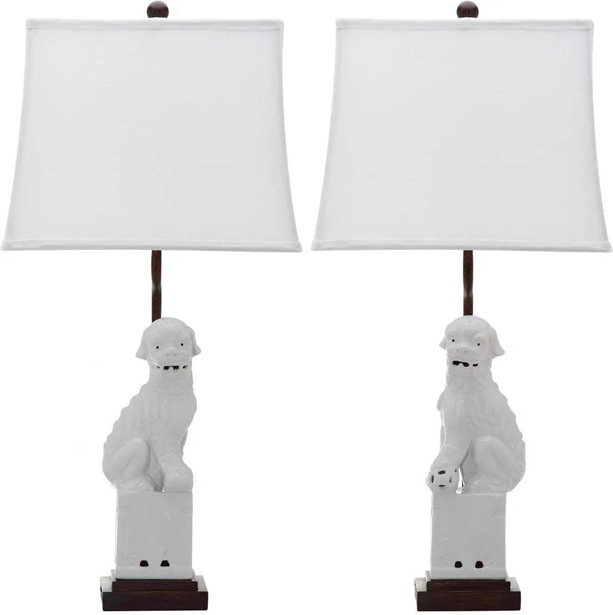 Safavieh Foo 28.5-Inch H Dog Table Lamp Set Of 2 - White - Image 2