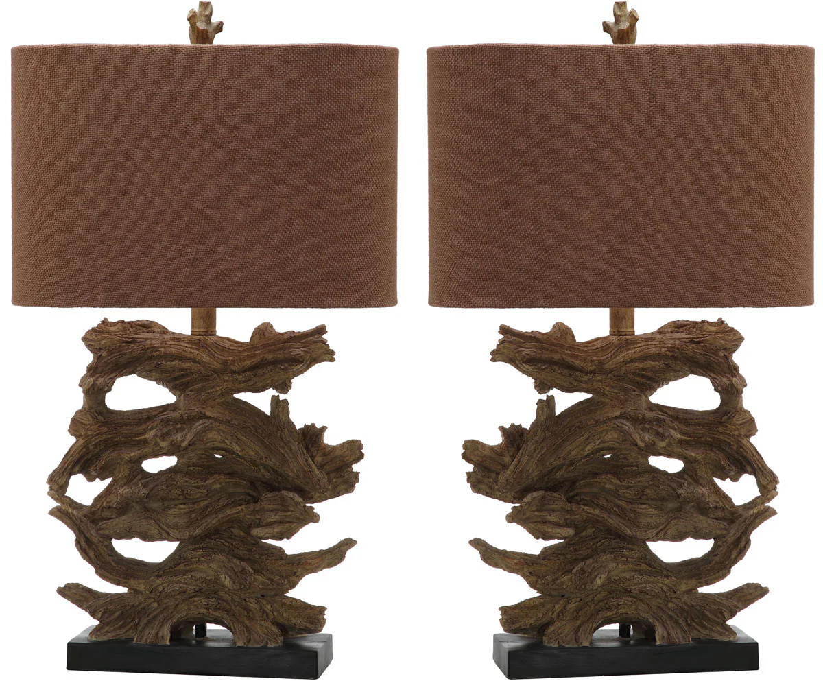 Safavieh Forester 26.75-Inch H Table Lamp Set Of 2 - Brown - Image 2