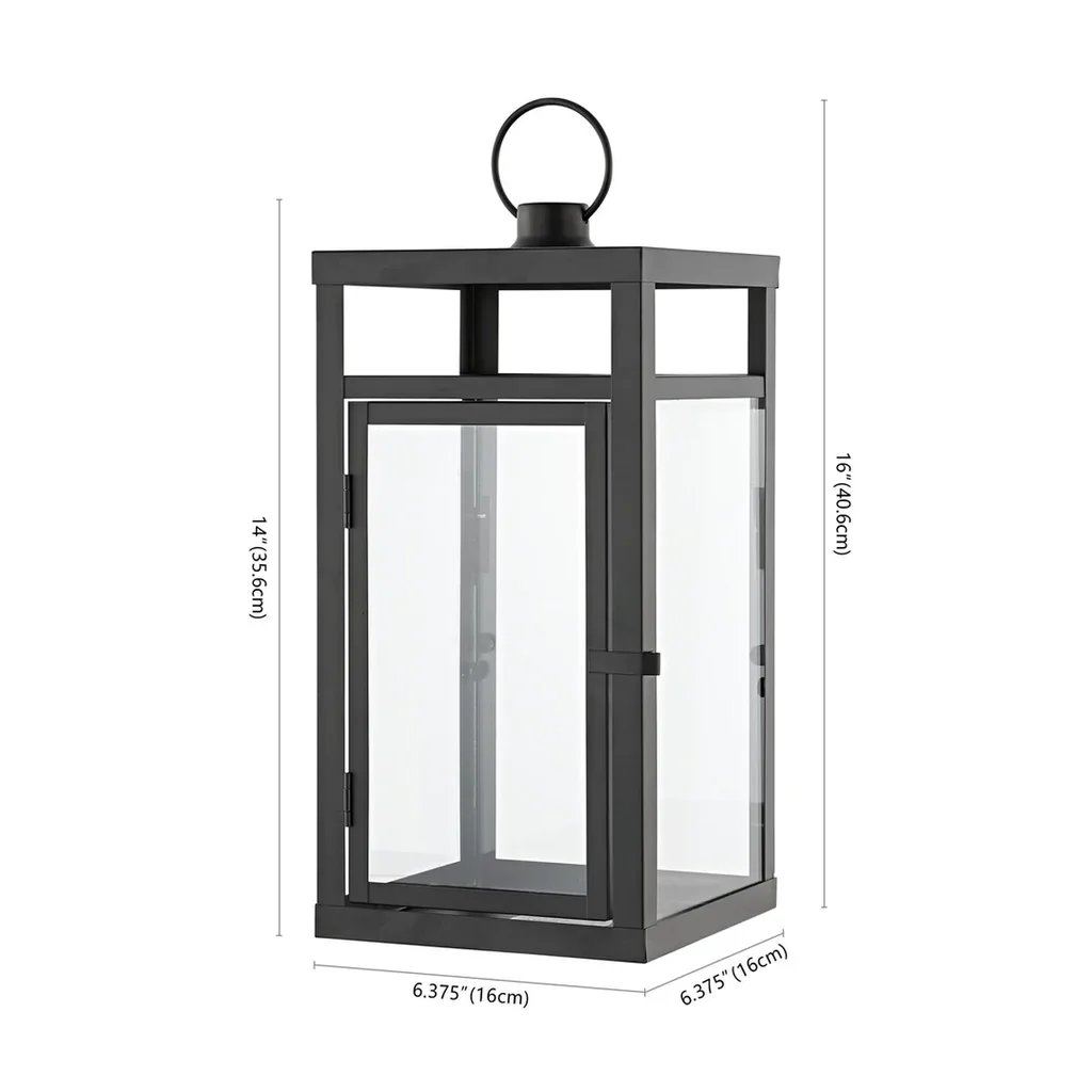 Safavieh Fraleigh Outdoor Lantern Set Of 2 - Black - Image 3
