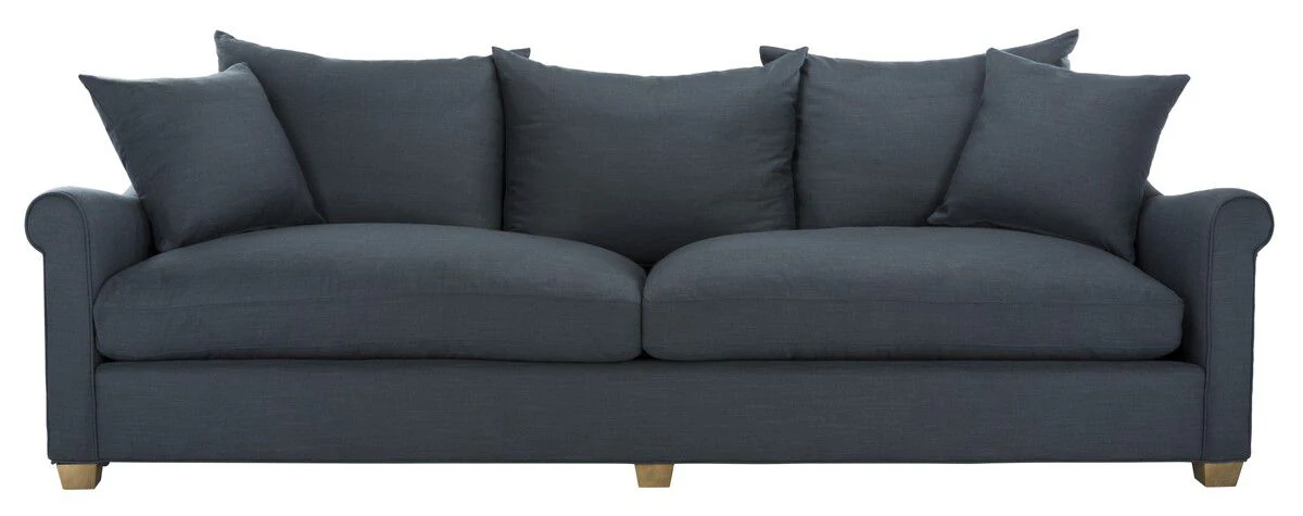 Safavieh Frasier Upholstered Fabric Sofa - Navy - Image 2