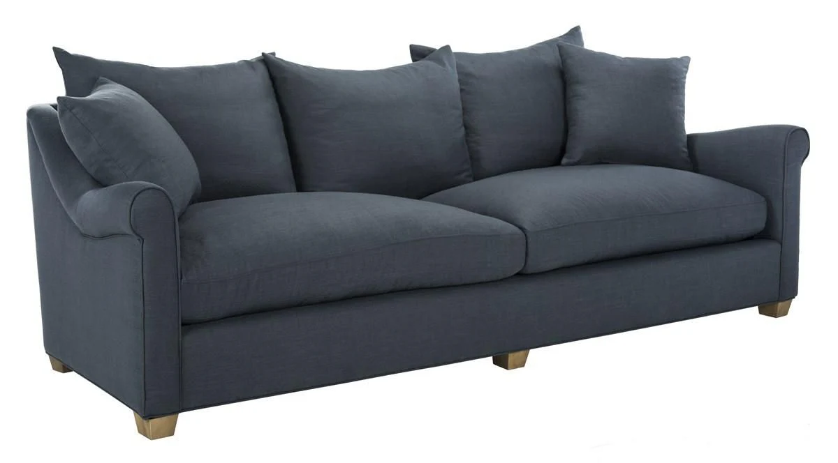 Safavieh Frasier Upholstered Fabric Sofa - Navy - Image 3