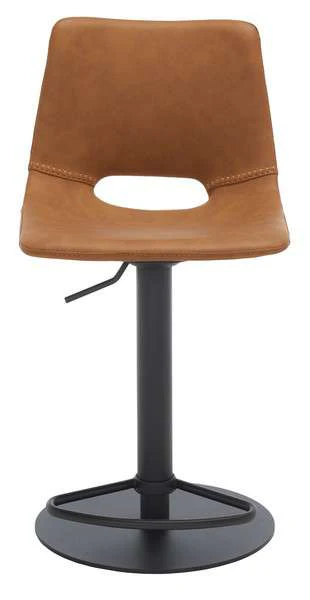 Safavieh Freya Gas Lift Bar Stool - Cognac - Image 2