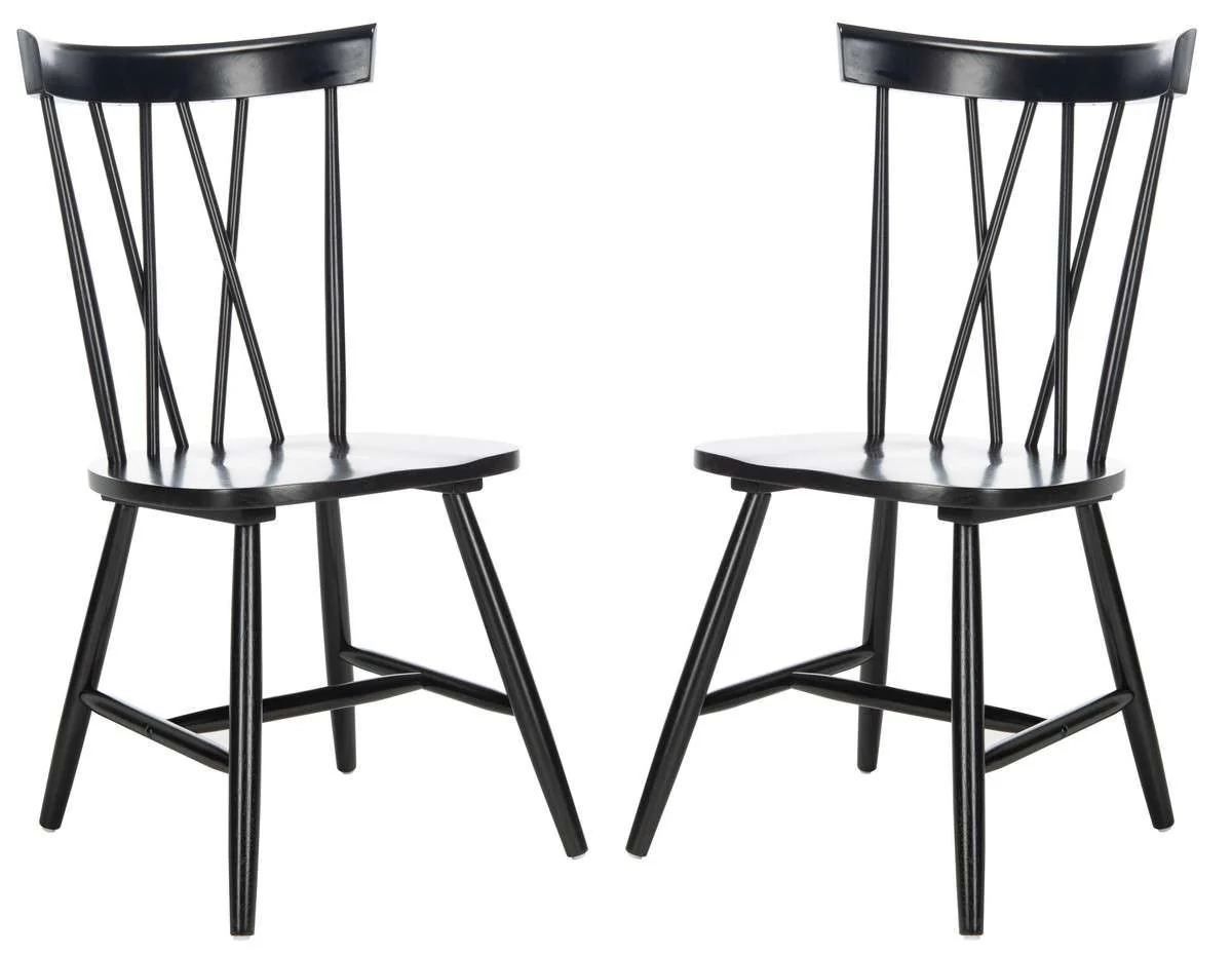 Safavieh Friar Dining Chair Set Of 2 - Black - Image 3
