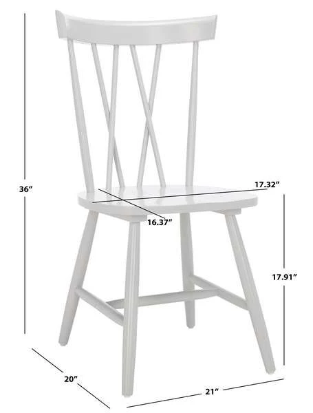 Safavieh Friar Dining Chair Set Of 2 - Gray - Image 4