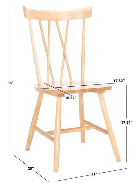 Safavieh Friar Dining Chair Set Of 2 - Natural - Image 4