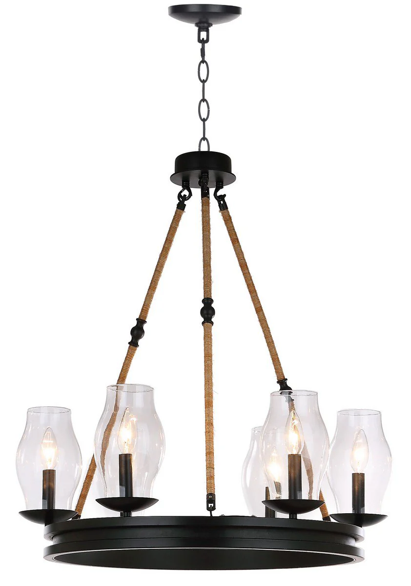 Safavieh Fritz 25-Inch Dia Adjustable Chandelier - Black - Image 3