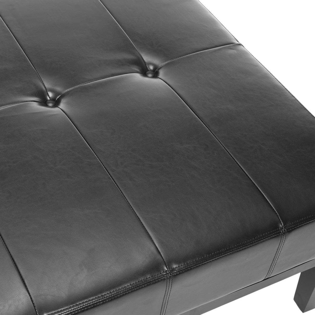 Safavieh Fulton Sqr Cocktail Ottoman Lg - Black - Image 2