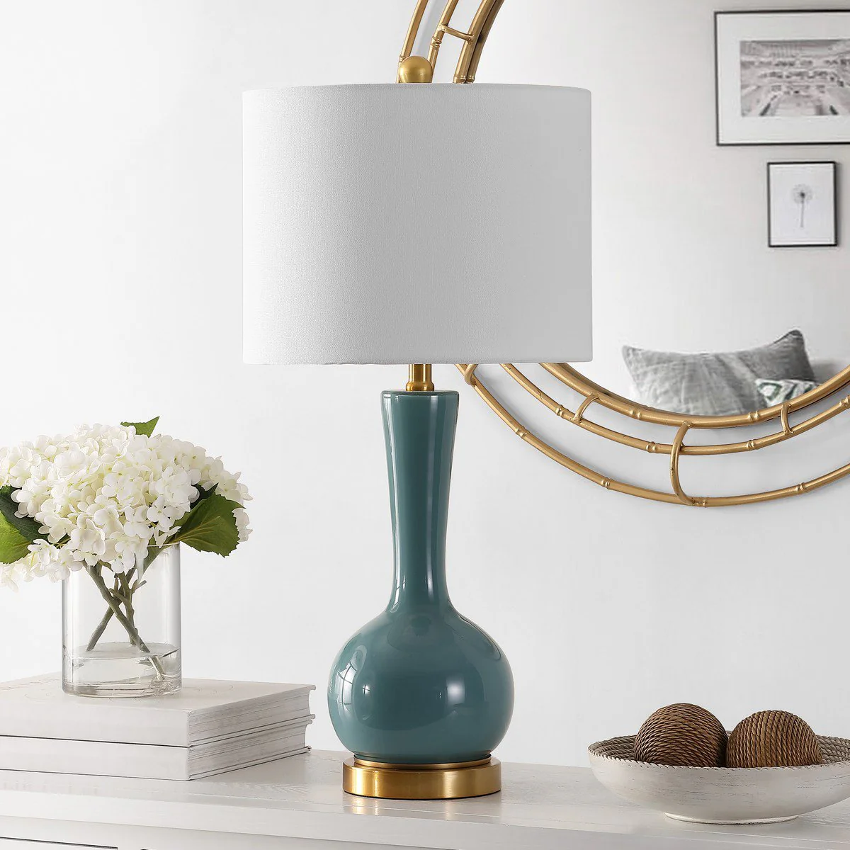 Safavieh Gaetna Glass Table Lamp - Blue - Image 3
