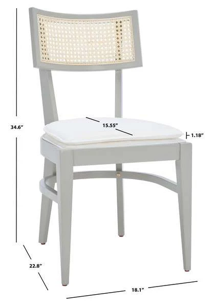 Safavieh Galway Cane Dining Chair - Gray - Image 4