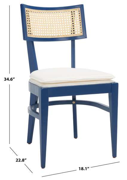 Safavieh Galway Cane Dining Chair - Navy - Image 4