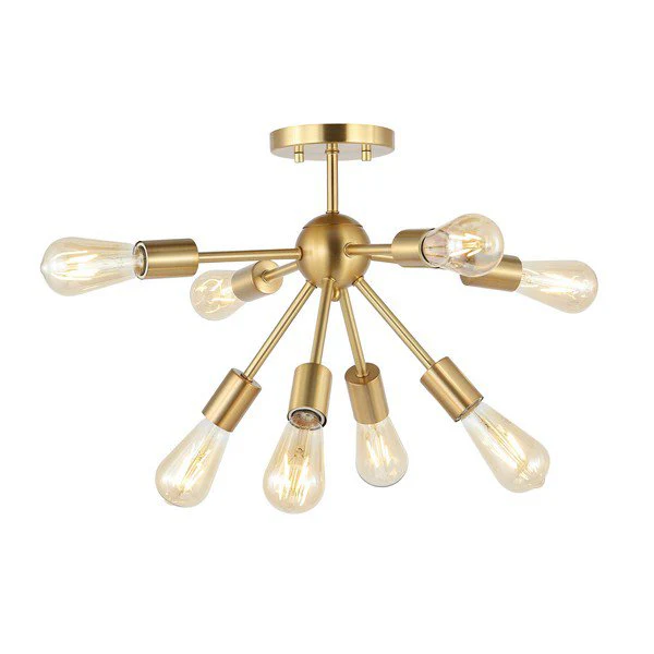Safavieh Gannet Flush Mount - Brass Gold - Image 2