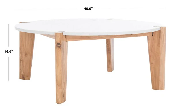 Safavieh Garcia Marble Top Coffee Table - Natural - Image 3
