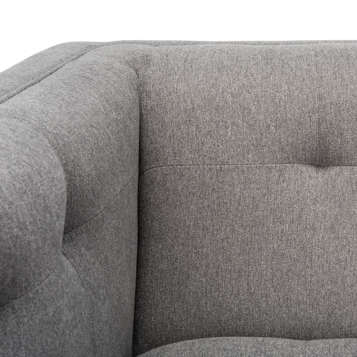 Safavieh Garnet Linen Tufted Upholstered Fabric Sofa - Light Gray - Image 4