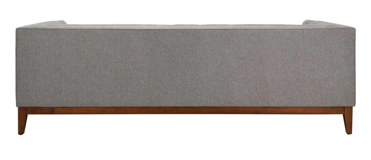 Safavieh Garnet Linen Tufted Upholstered Fabric Sofa - Light Gray - Image 5