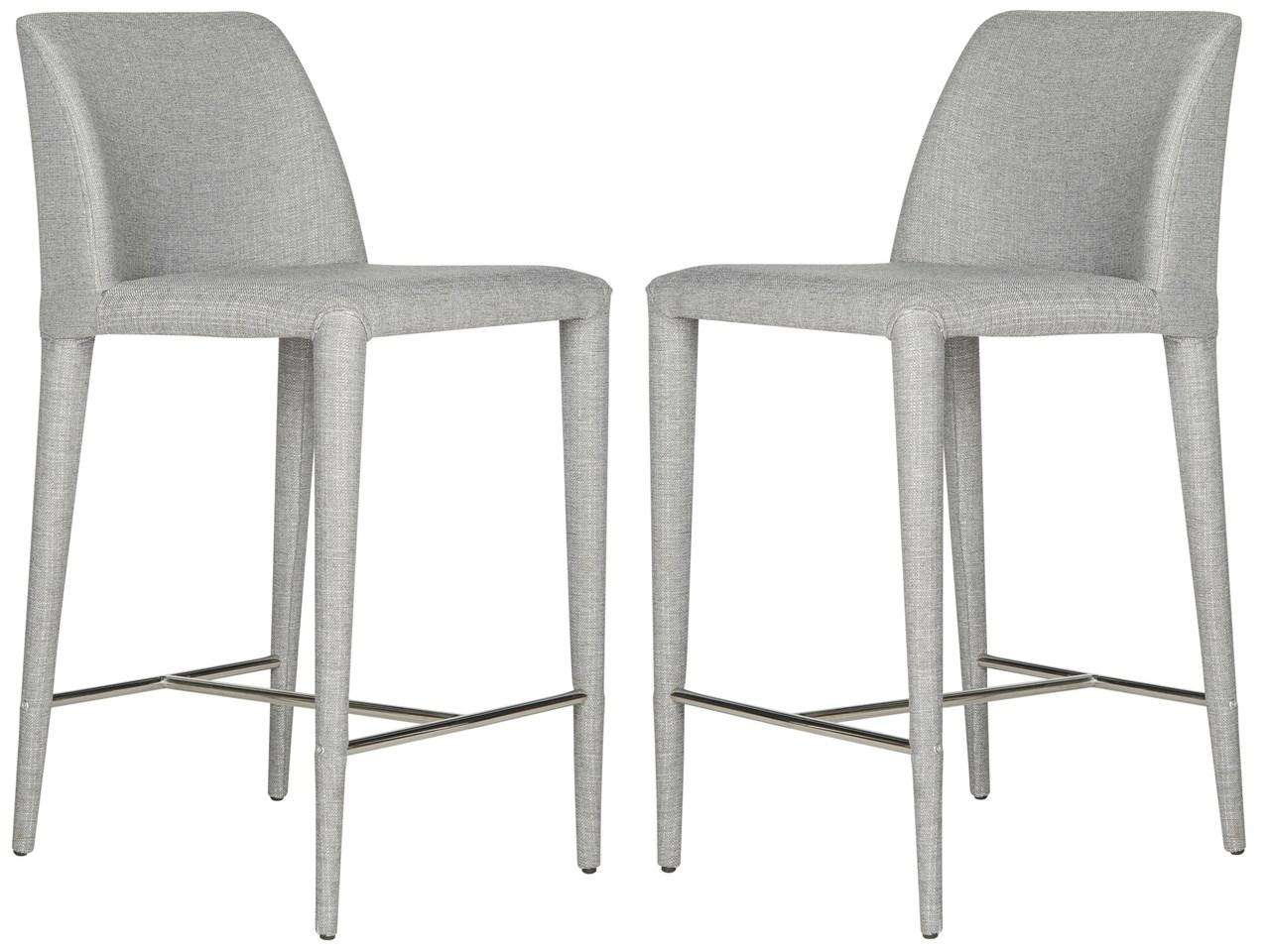 Safavieh Garretson Counter Stool Set Of 2 - Gray Linen - Image 2