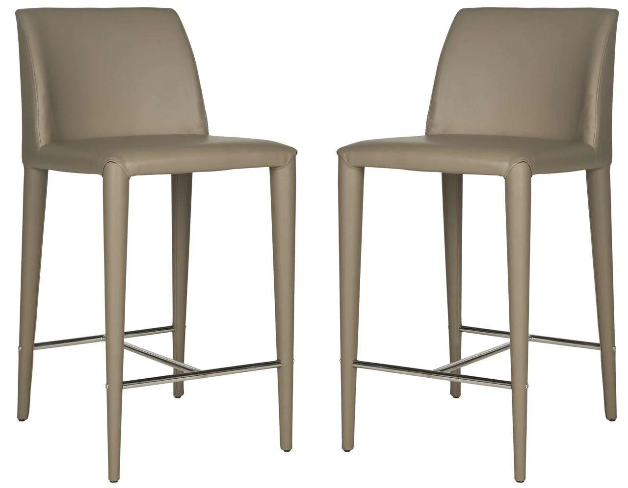 Safavieh Garretson Counter Stool Set Of 2 - Taupe - Image 2