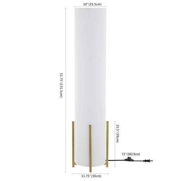 Safavieh Garuda Floor Lamp - Gold Base - Image 3
