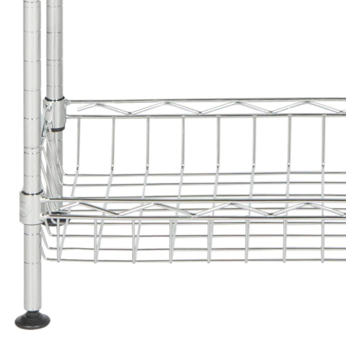 Safavieh Gaston 4 Tier Chrome Wire Mini Rack (17.7 In. W X 9.8 In. D X 31.5 In. H) - Chrome - Image 3