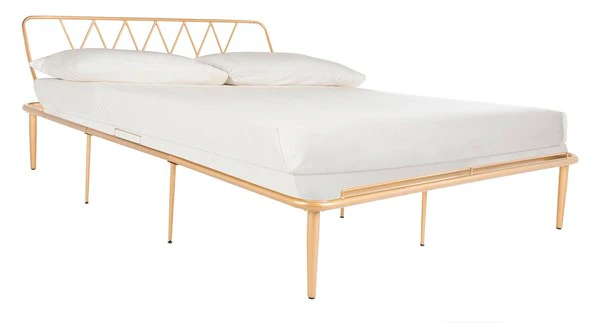 Safavieh Gatsby Bed Queen Size - Gold - Image 3