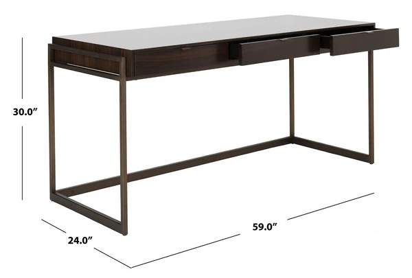 Safavieh Genevieve Writing Desk - Brown - Image 4