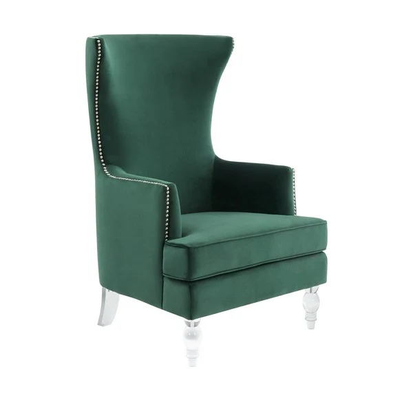 Safavieh Geode Modern Wingback Chair - Forest Green - Image 4