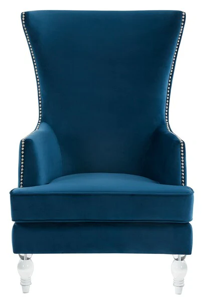 Safavieh Geode Modern Wingback Chair - Navy - Image 2