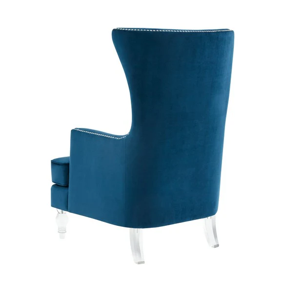 Safavieh Geode Modern Wingback Chair - Navy - Image 5