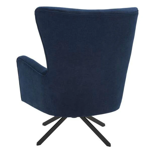 Safavieh Geonna Upholstered Arm Chair - Navy - Image 2