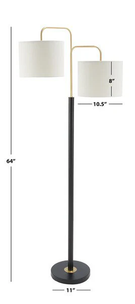 Safavieh Geordi Floor Lamp - Black - Image 3