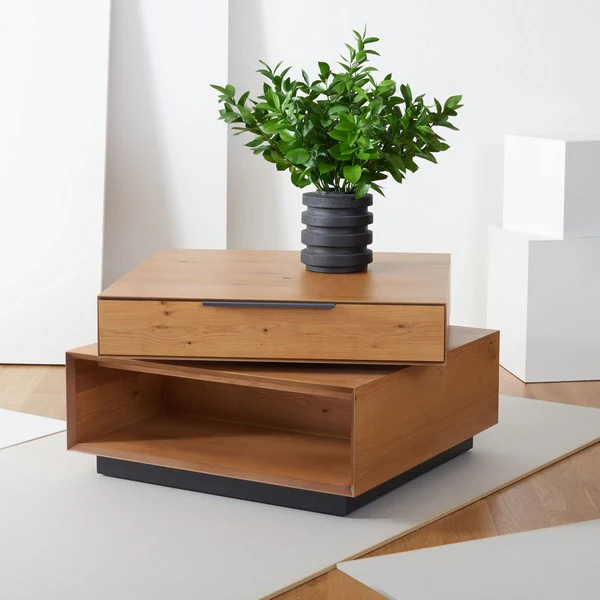 Safavieh Geraldo Rotating Coffee Table - Oak - Image 5