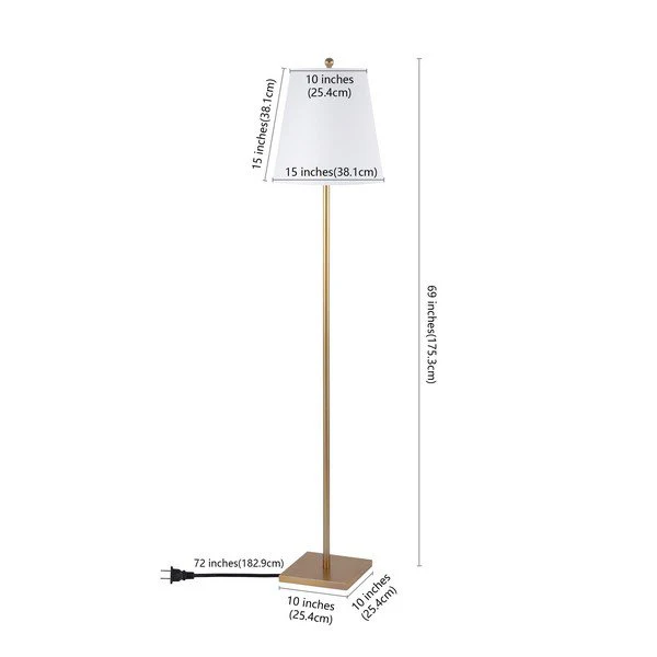 Safavieh Geralt Floor Lamp - Gold - Image 3