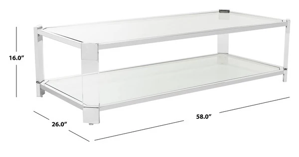 Safavieh Gianna Acrylic Coffee Table - Clear - Image 3