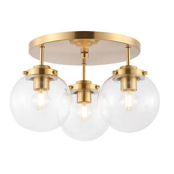 Safavieh Ginesta Flush Mount - Brass Gold - Image 2