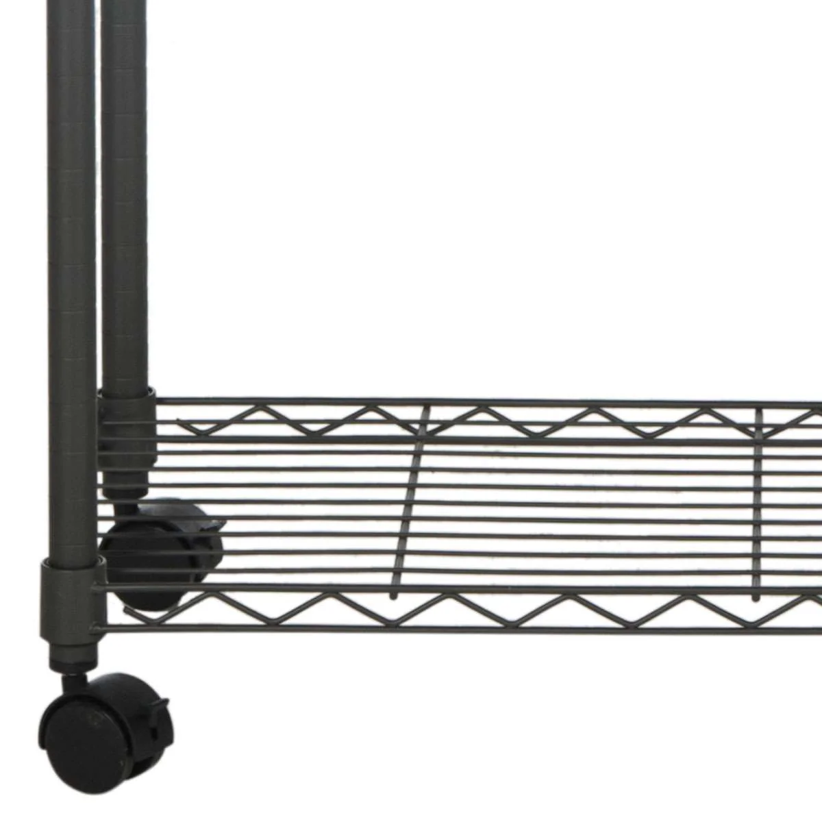 Safavieh Giorgio Chrome Wire Dble Rod Clothes Rack (35.4 In. W X 13.8 In. D X 66.9 In. H) - Chrome - Image 3