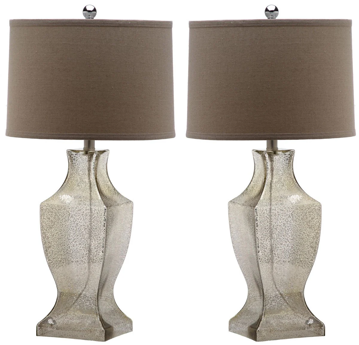 Safavieh Glass 29-Inch H Bottom Lamp Set Of 2 - Ivory - Image 2