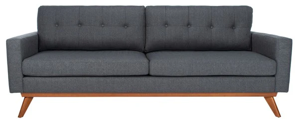 Safavieh Gneiss Modern Linen Upholstered Fabric Sofa - Slate - Image 2